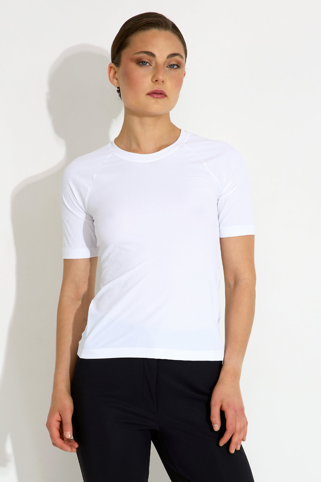 work rib tee white